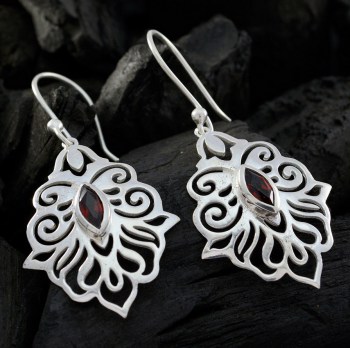 edelsteen sieraden zilver hanger oorbellen  1294